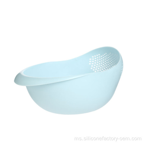 Kitchen Rice Washer Rice Basket Plastik Mengalakkan Bakul